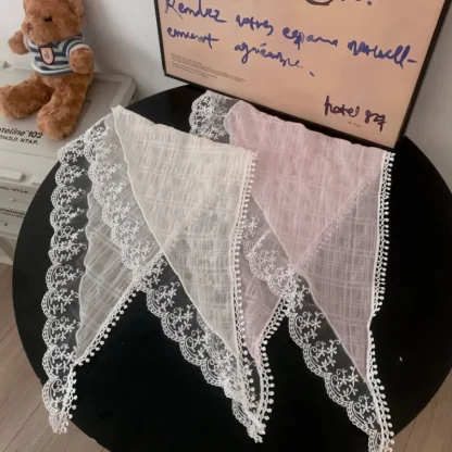 Triangle Lace Headscarf For Mom - Image 7